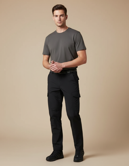Pantalon Cargo Imperméable - Noir Polyester