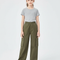 Pantalon Cargo Vert Ample Décontracté Enfant - Kaki Toile