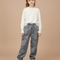 Pantalon Cargo Gris Ample Décontracté Molletonné Enfant