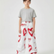 Pantalon Cargo Blanc Ample Coeurs Graffiti Garçon - Toile