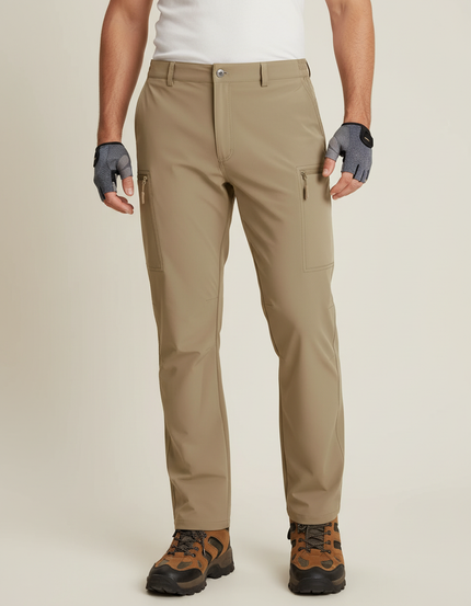 Pantalon Cargo Kaki Léger Multipoches Homme Randonnée - Polyester