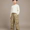 Pantalon Cargo Garçon Kaki Baggy - Toile