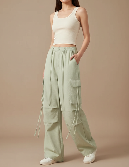 Pantalon Cargo Cargo Flare - Vert Toile