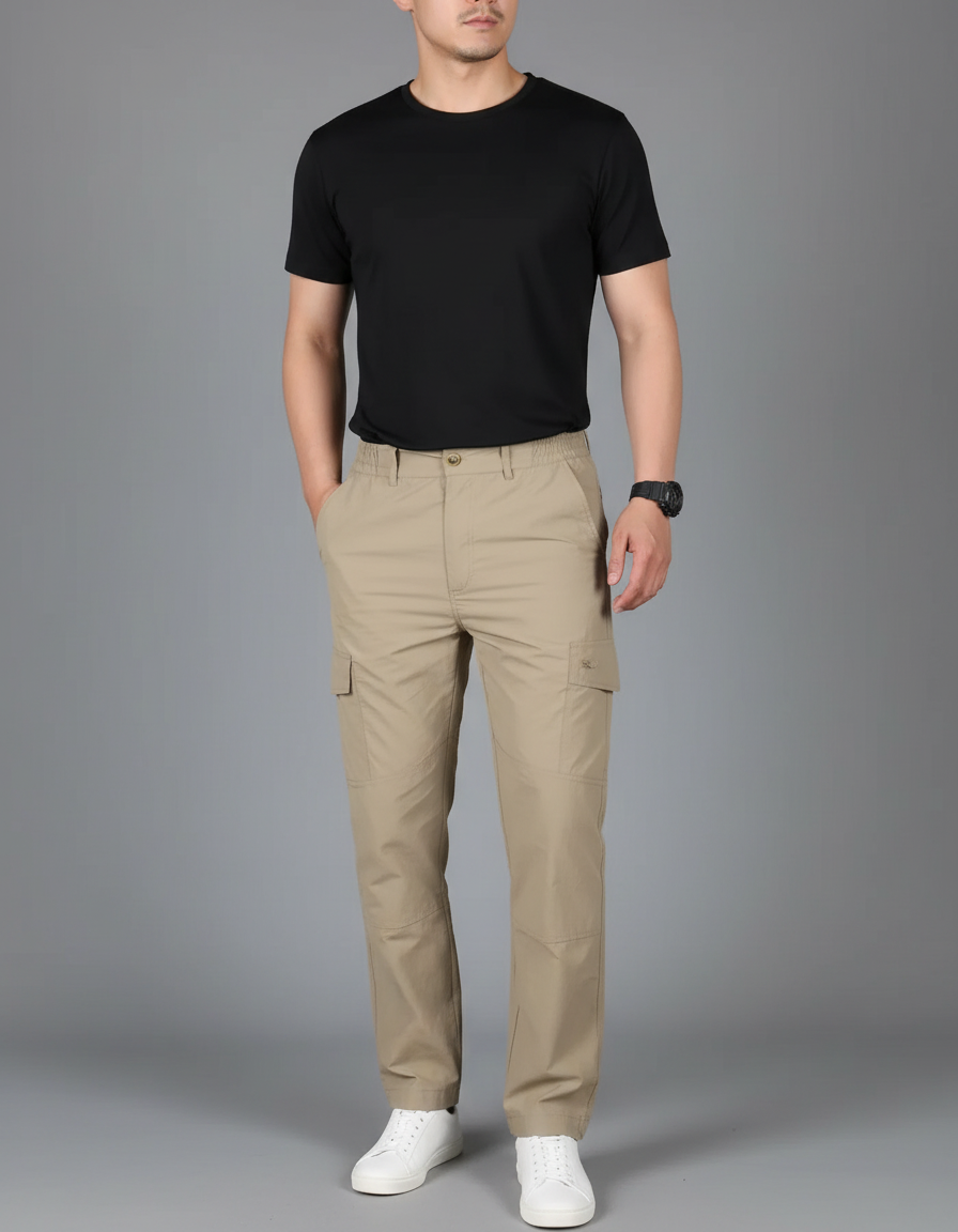 Pantalon Cargo Outdoor - Kaki Polyester