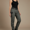 Pantalon Cargo Vert Militaire Femme Tactique Renforcé - Toile