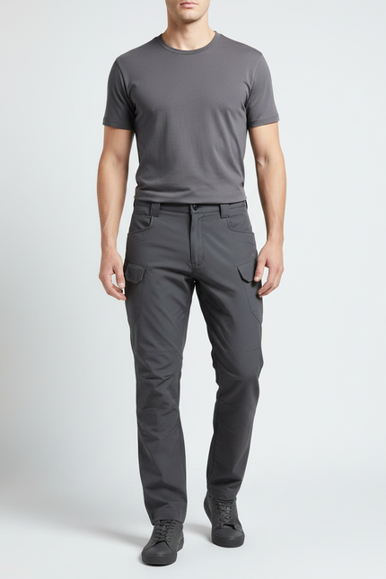 Pantalon Cargo Gris Imperméable Tactique Homme - Polyester