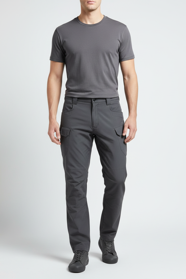 Pantalon Cargo Gris Imperméable Tactique Homme - Polyester