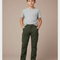 Pantalon Cargo Vert Militaire Ample Enfant Coton