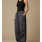 Pantalon Cargo Gris Ample Décontracté Urbain Léger - Polyester