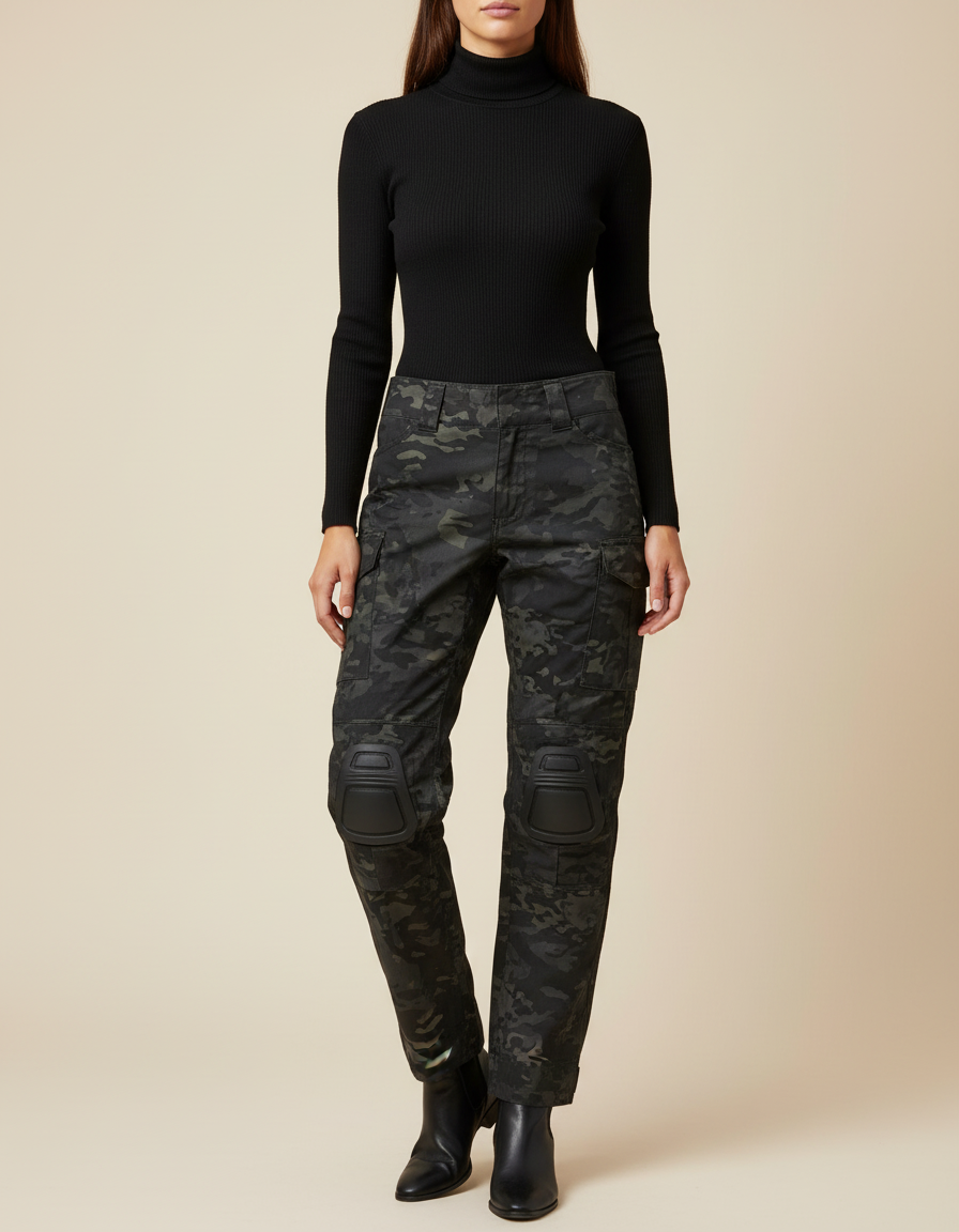 Pantalon Cargo Camouflage Militaire Gen3 Femme Rembourré - Imprimé Toile