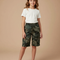 Pantalon Cargo Camouflage Vert Coton Décontracté Enfant