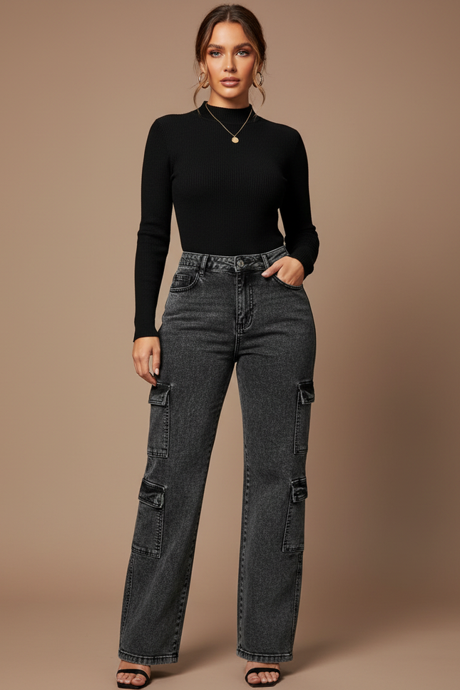 Pantalon Cargo Plus Size - Gris Jean