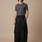 Pantalon Cargo Taille Haute - Noir Gabardine