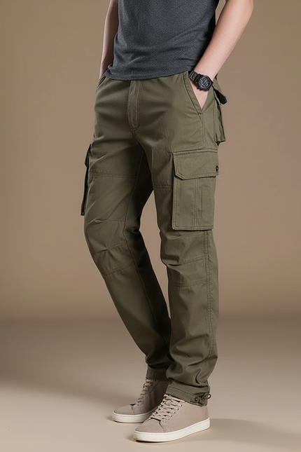 Pantalon Cargo Kaki - Toile