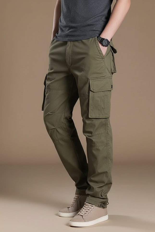 Pantalon Cargo Kaki - Toile