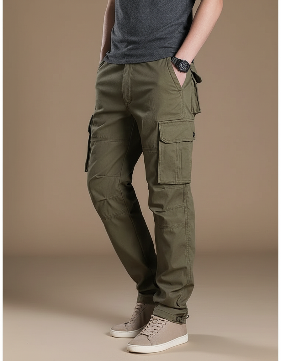 Pantalon Cargo Kaki - Toile