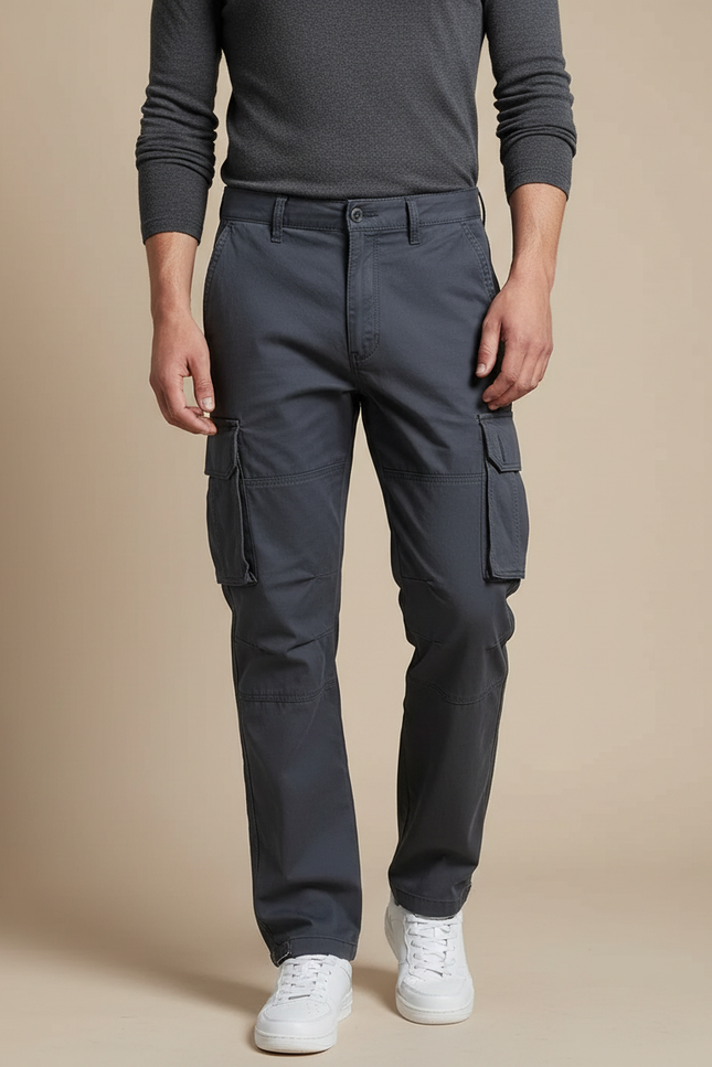 Pantalon Cargo Gris Foncé - Toile