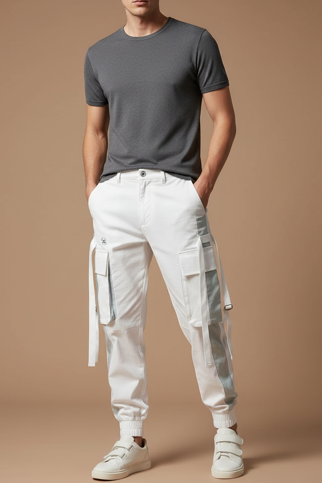 Pantalon Cargo Blanc - Toile