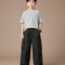 Pantalon Cargo Noir Ample Coton Sport Enfant