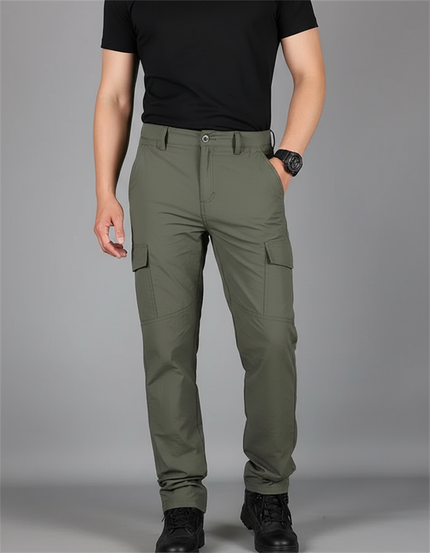 Pantalon Cargo Vert Militaire Tactique Respirant Léger - Kaki Polyester
