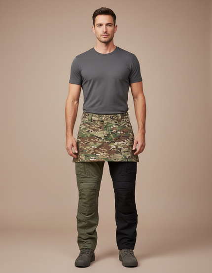 Pantalon Cargo Camouflage Militaire Bicolore Tactique Robuste - Multicolore Toile