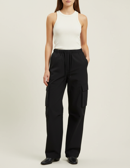 Pantalon Cargo Coton Technique Femme - Noir