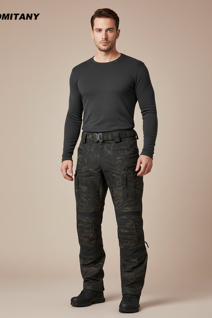 Pantalon Cargo Camouflage Militaire Robuste Homme Tactique - Multicolore Polyester