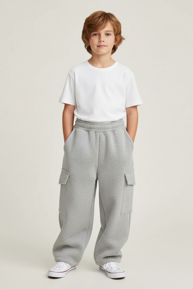 Pantalon Cargo Chaud - Gris Molleton