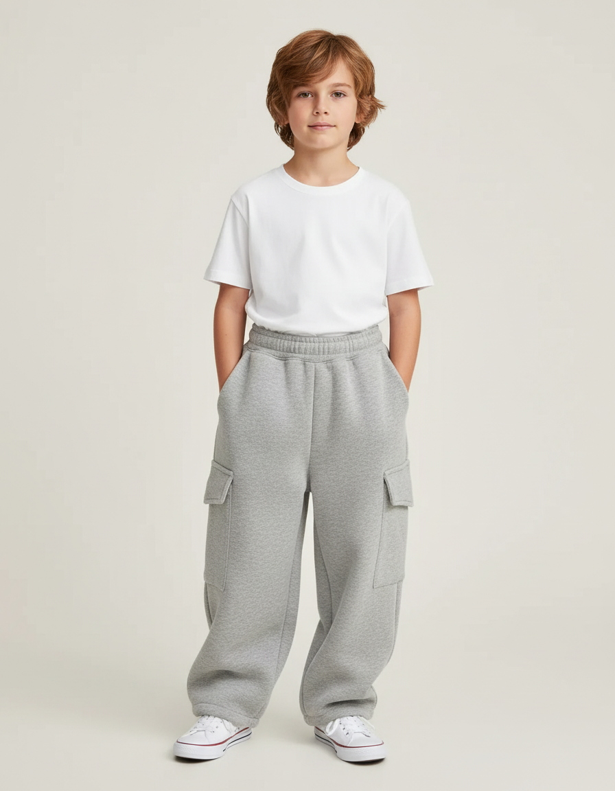 Pantalon Cargo Chaud - Gris Molleton