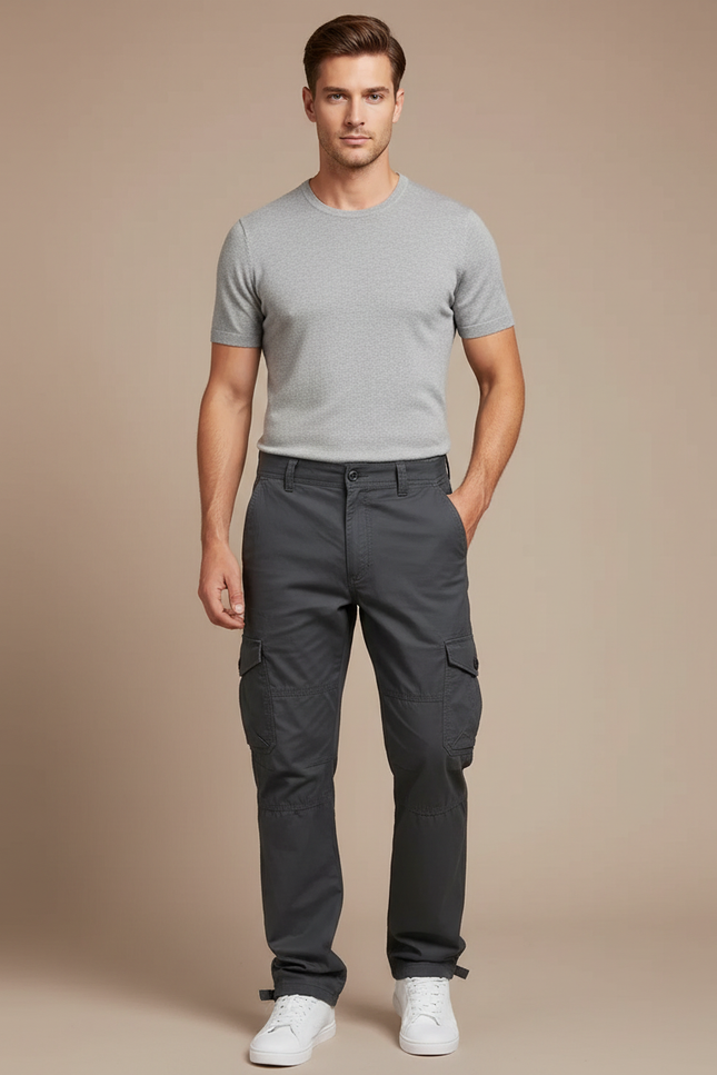 Pantalon Cargo Coton - Gris