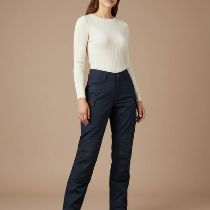 Pantalon Cargo Femme Marine Renforcé Décontracté - Polyester