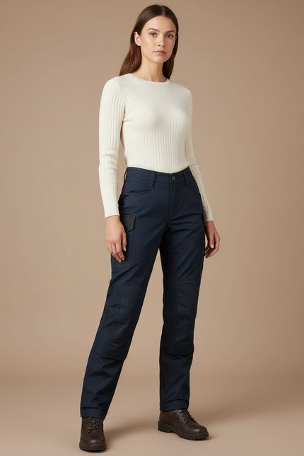 Pantalon Cargo Femme Marine Renforcé Décontracté - Polyester