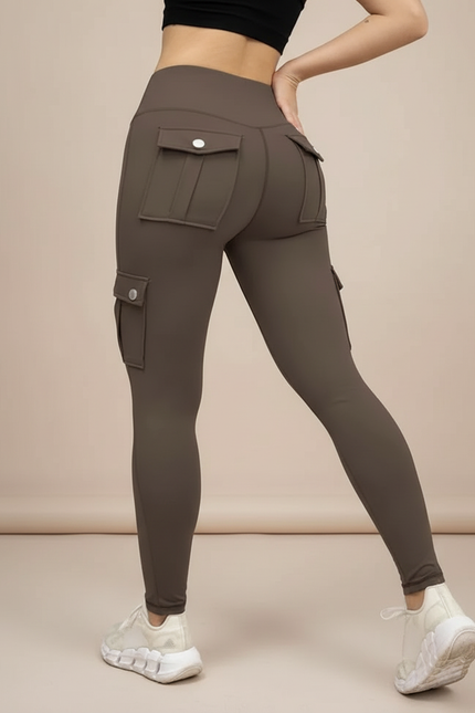 Pantalon Cargo Curvy - Kaki Polyester