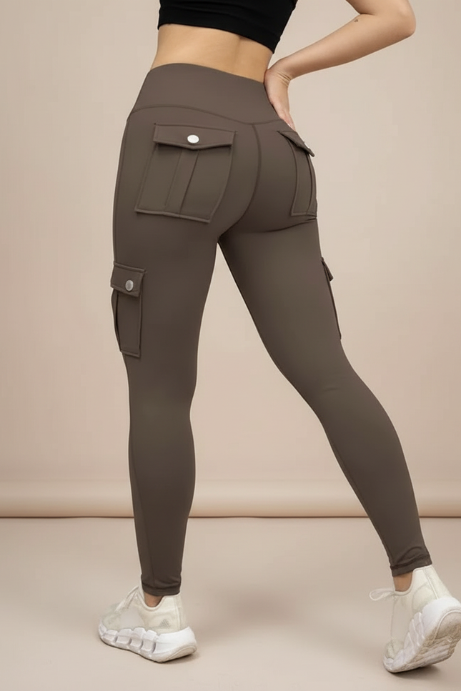 Pantalon Cargo Curvy - Kaki Polyester