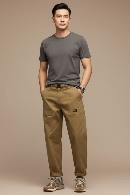 Pantalon Cargo Vintage - Kaki Toile