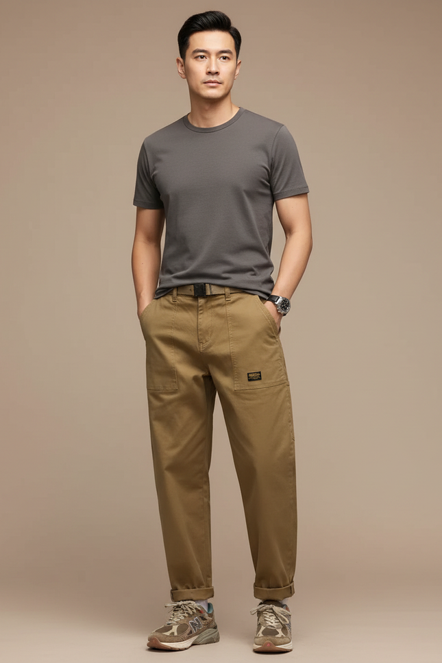 Pantalon Cargo Vintage - Kaki Toile