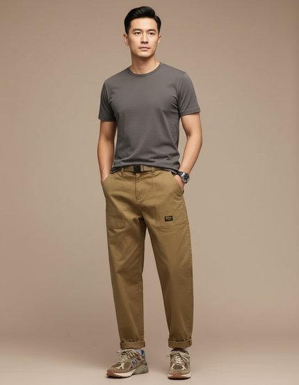 Pantalon Cargo Vintage - Kaki Toile