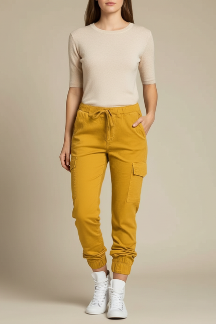 Pantalon Cargo Jaune - Toile
