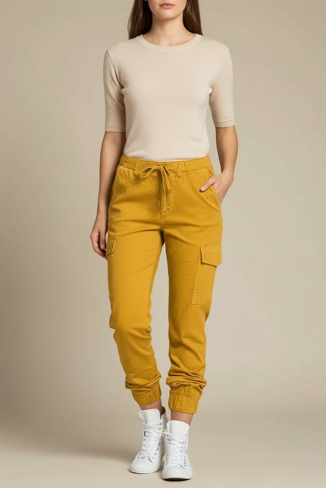 Pantalon Cargo Jaune - Toile