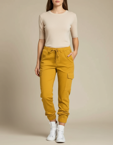 Pantalon Cargo Jaune - Toile