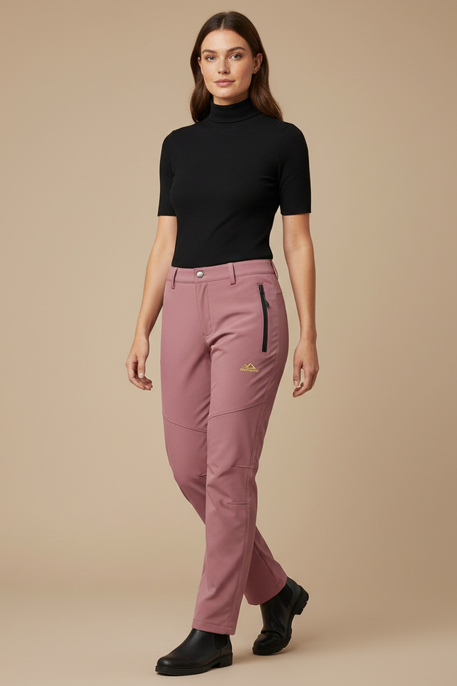 Pantalon Cargo Rose Slim Imperméple Randonnée Femme - Polyester