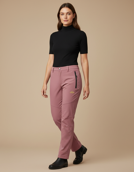 Pantalon Cargo Rose Slim Imperméple Randonnée Femme - Polyester