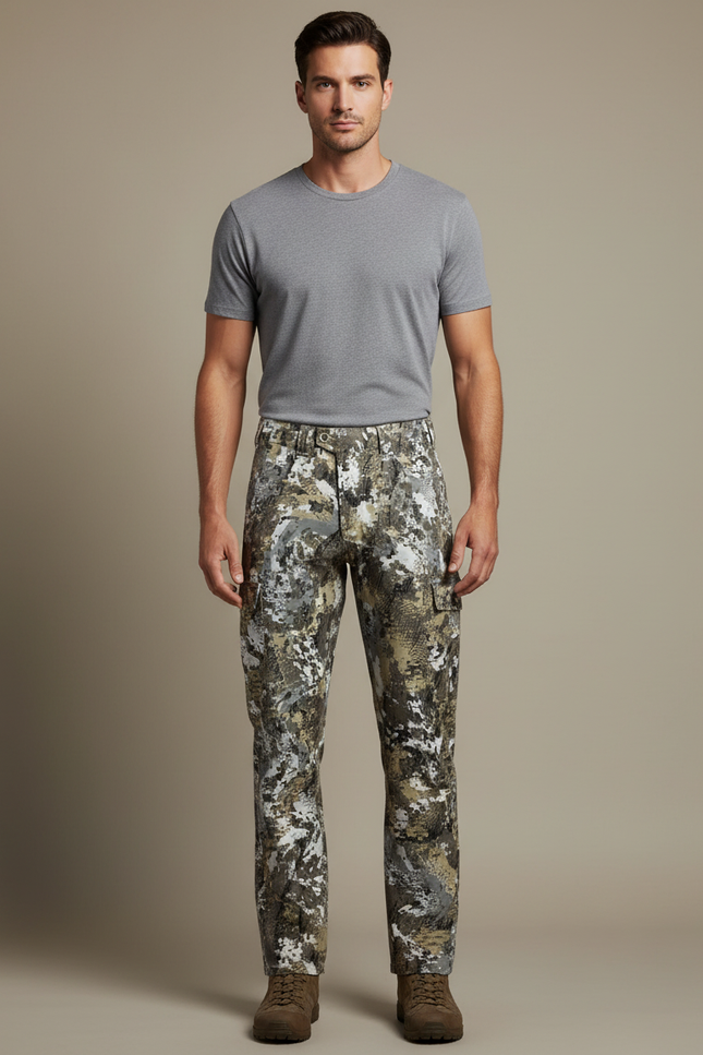 Pantalon Cargo Camouflage Chasse Résistant Outdoor Homme - Multicolore Toile