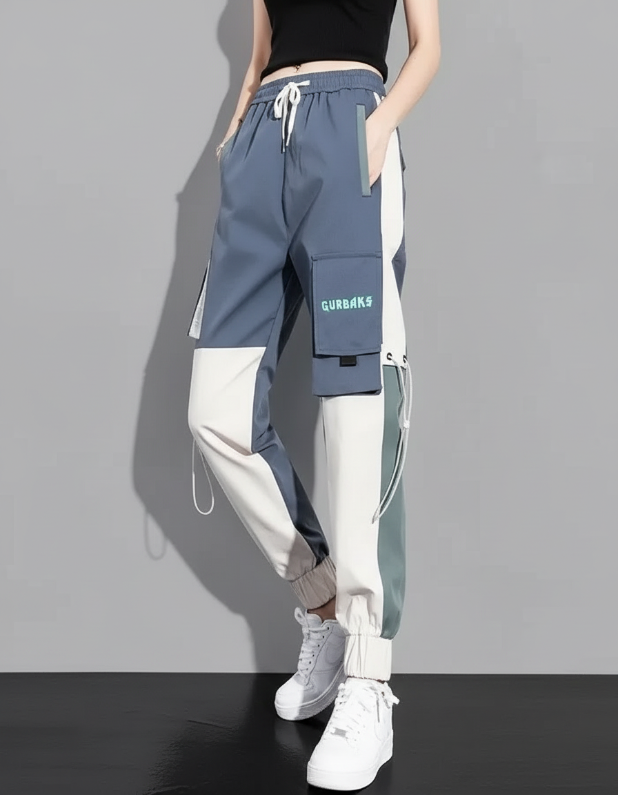 Pantalon Randonnée Cargo Femme - Multicolore Polyester