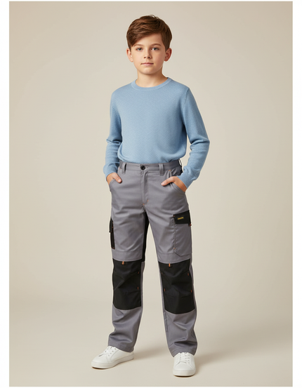 Pantalon Cargo Gris Technique Multipoches Enfant - Polyester