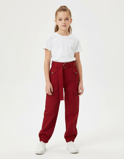 Pantalon Cargo Bordeaux