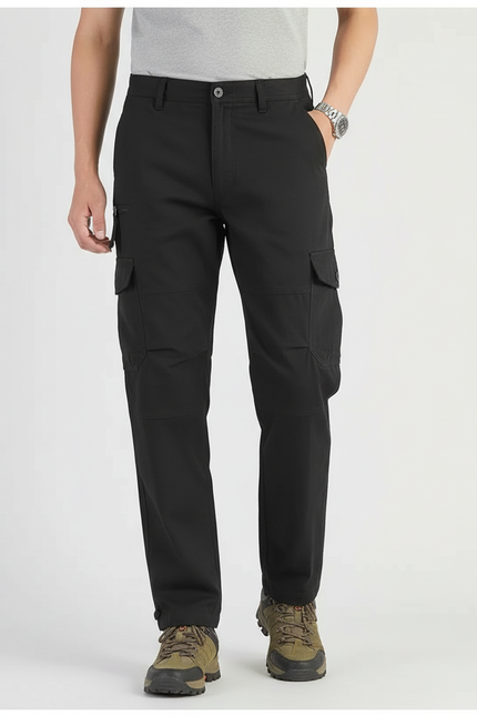 Pantalon Cargo Noir Homme Multipoches Confortable Casual - Polyester