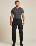 Pantalon Cargo Noir Homme Technique Imperméable Coupe Droite - Polyester