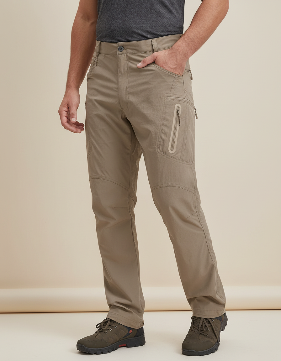 Pantalon Cargo Randonnée - Kaki Polyester