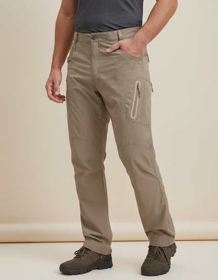 Pantalon Cargo Randonnée - Kaki Polyester